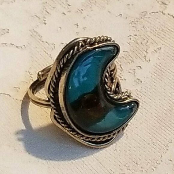 Artisan Peruvian Fused Art Glass Handmade Ring - Picture 1 of 6